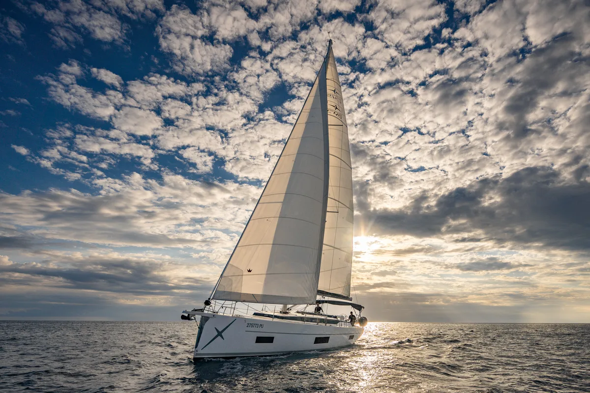 Exterior view of Aria, a Bavaria C45 Style sailboat at Grad Pula, Croatia