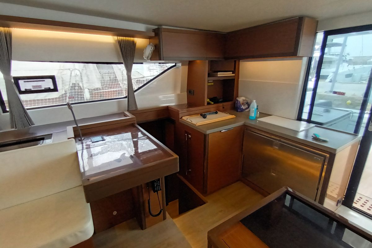 Galley of Icarus, a Lagoon 50 catamaran at Athens, Greece