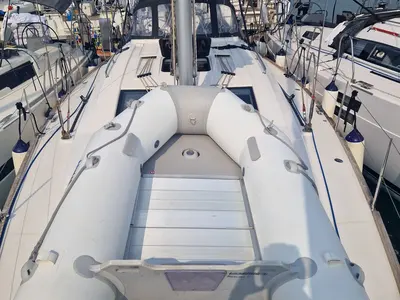 Deck of Moonlight, a Elan Impression 45.1 sailboat at Grad Trogir, Croatia