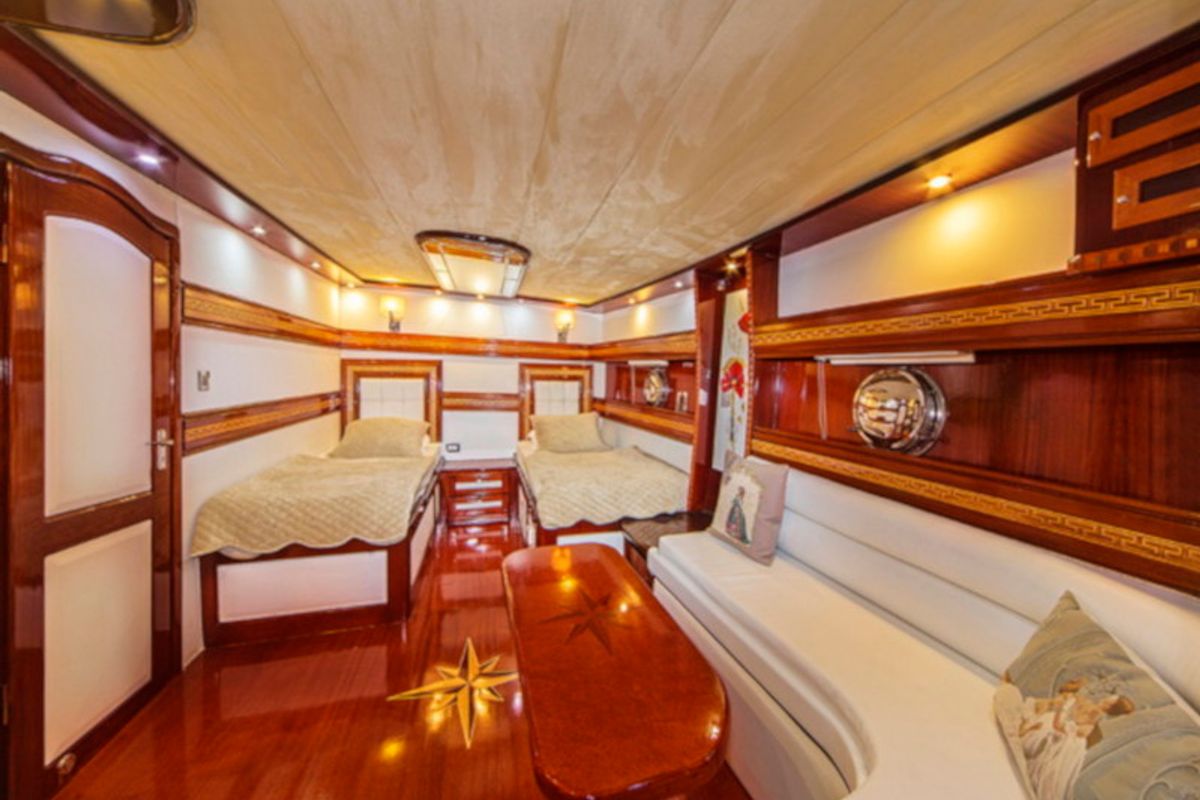 Cabin on Perla del Mar 2, a Gulet Gulet gulet at Marmaris, Turkey