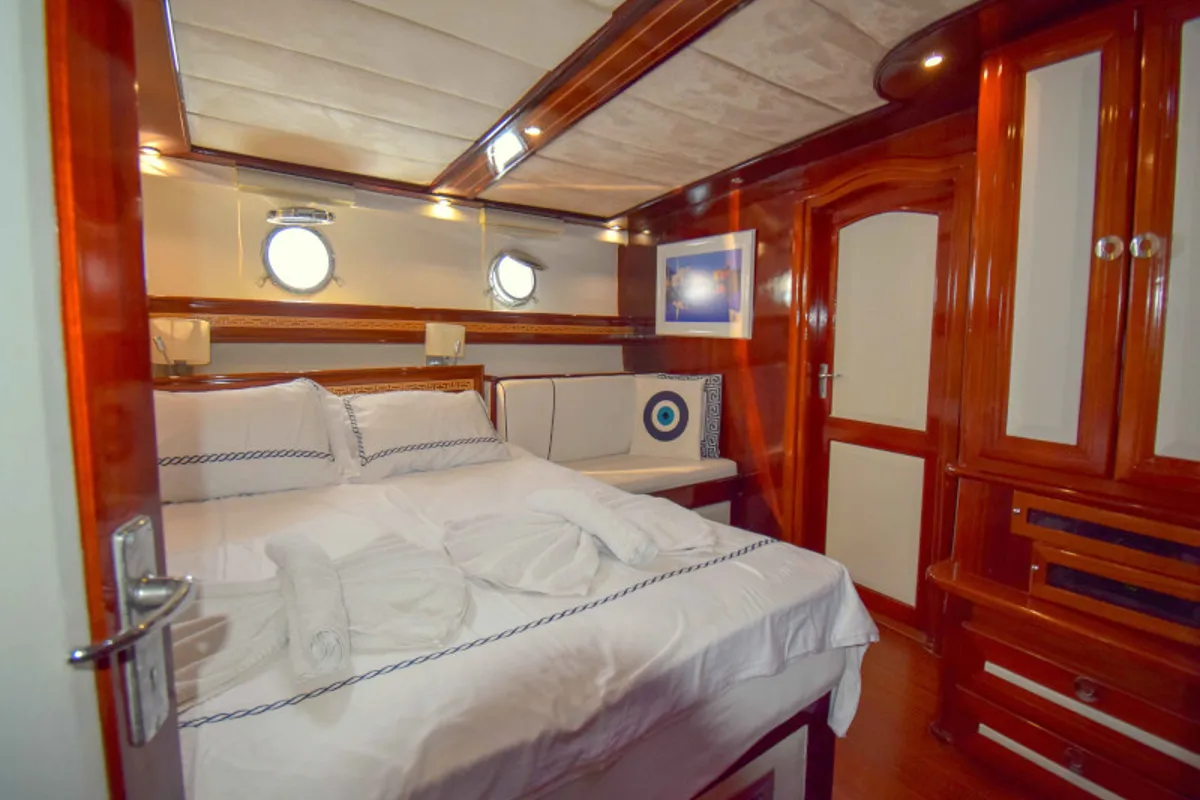 Cabin on Perla del Mar 2, a Gulet Gulet gulet at Marmaris, Turkey