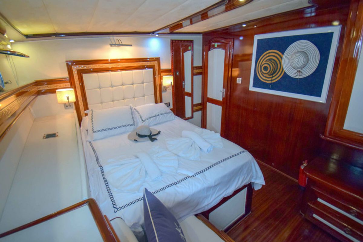 Cabin on Perla del Mar 2, a Gulet Gulet gulet at Marmaris, Turkey