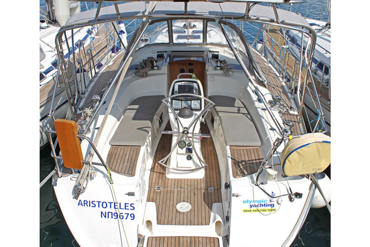 Exterior view of Aristoteles, a Bavaria 38 Cruiser sailboat at Lavreotiki Municipal Unit, Greece