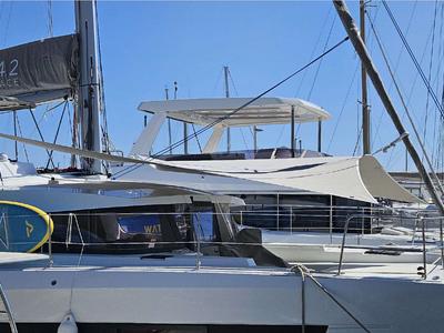 Exterior view of Matacena, a Bali 4.2 catamaran at Grimaud, France