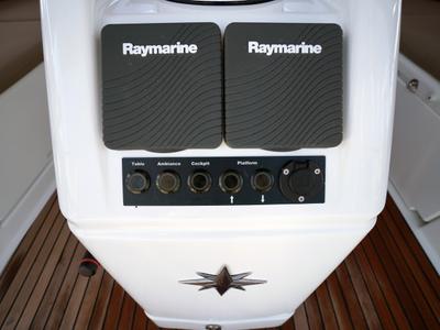 Cockpit of Red Marlin, a Jeanneau Sun Odyssey 490 sailboat at Marmaris, Turkey