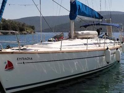 Exterior view of Orion VI, a Bavaria 44 sailboat at Volos Municipality, Greece