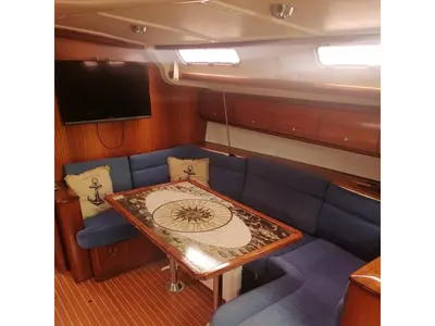 Salon of Orion VI, a Bavaria 44 sailboat at Volos Municipality, Greece