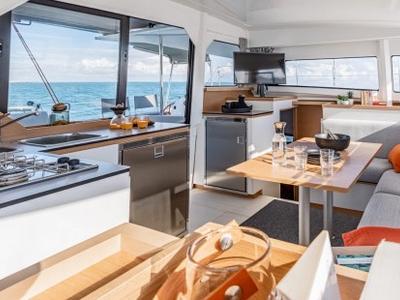 Galley of Ella, a Excess 11 catamaran at Mytikas, Greece
