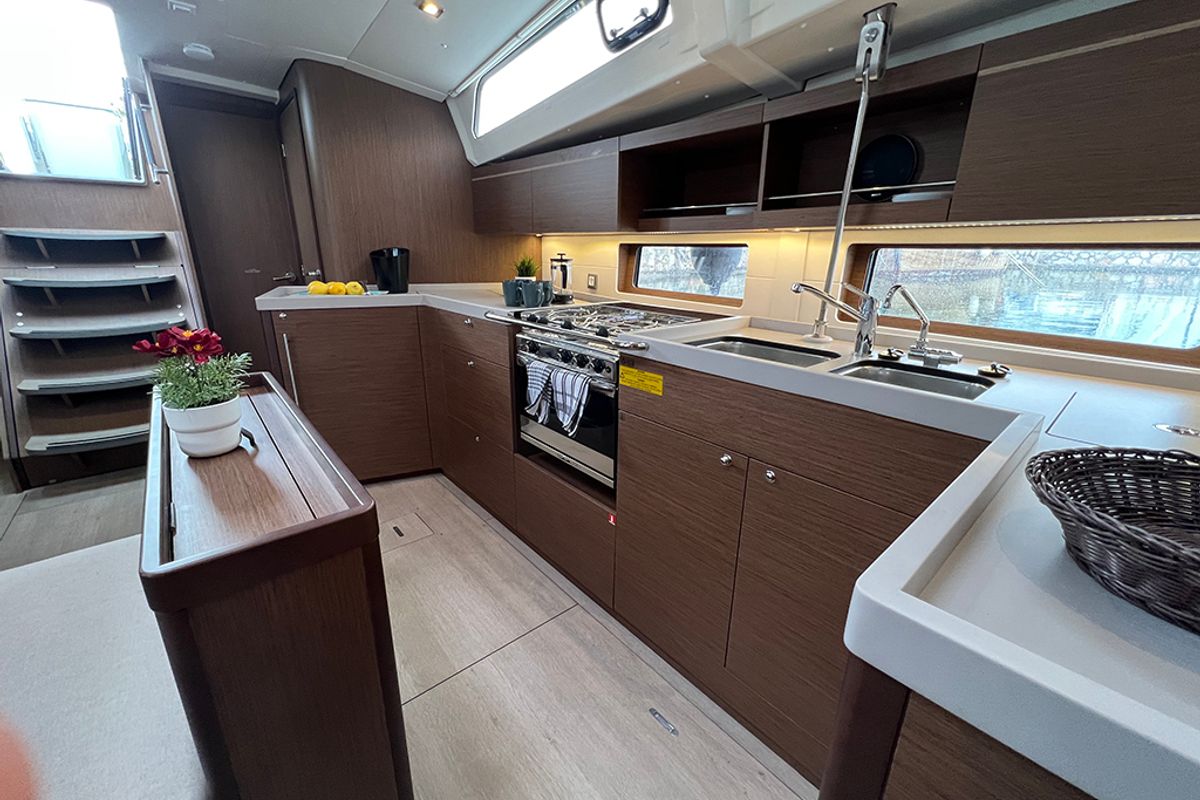 Galley of Lella Belle, a Beneteau Oceanis 46.1 sailboat at Athens, Greece