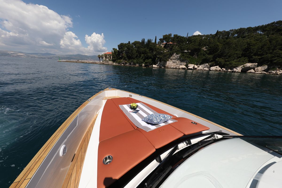Deck of No Name, a Fjord 44 Open yacht at Grad Kaštela, Croatia