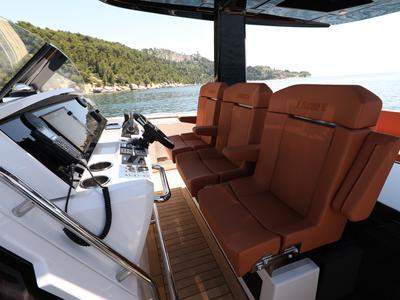 Cockpit of No Name, a Fjord 44 Open yacht at Grad Kaštela, Croatia