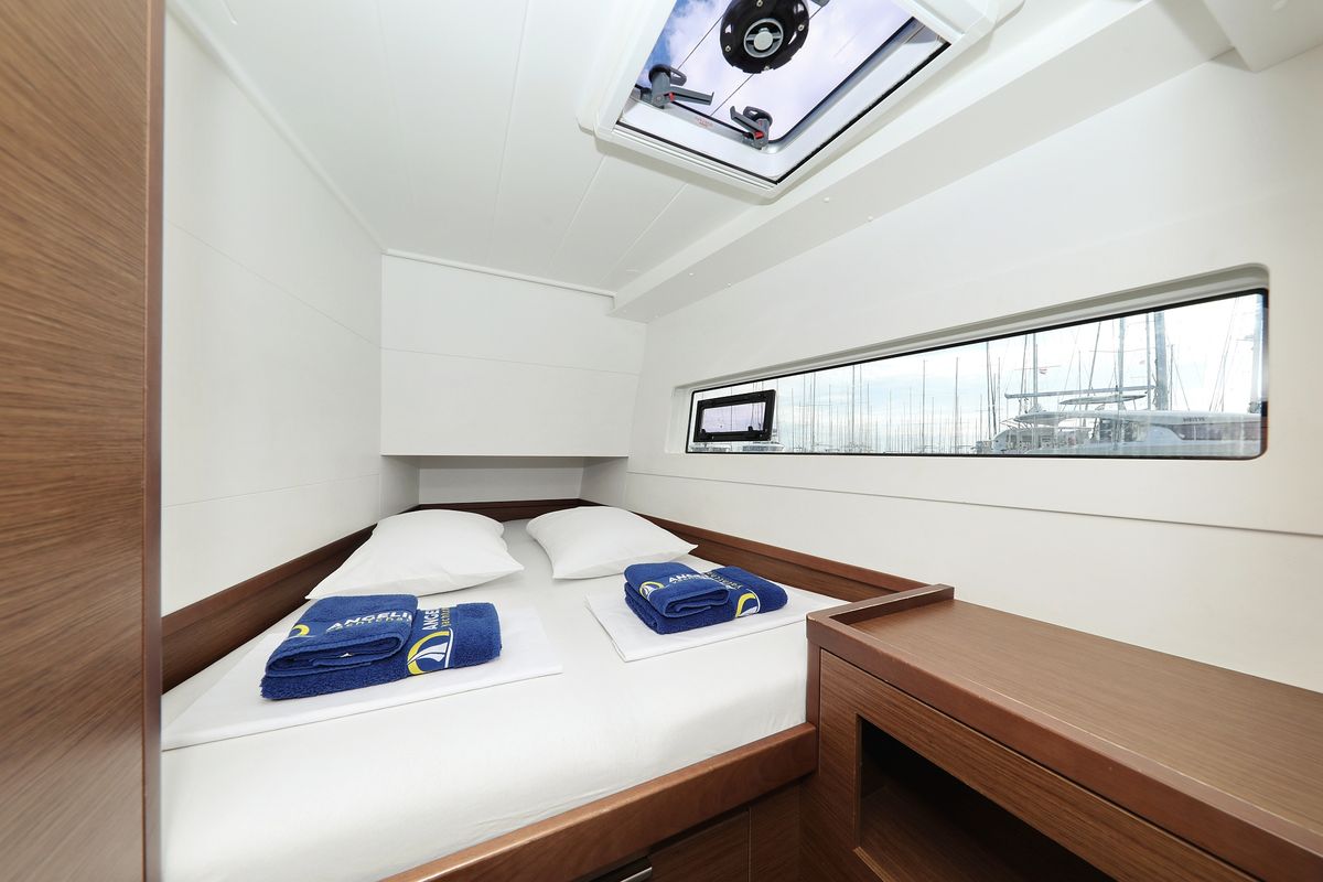 Cabin on La Luna, a Lagoon 40 catamaran at Općina Sukošan, Croatia