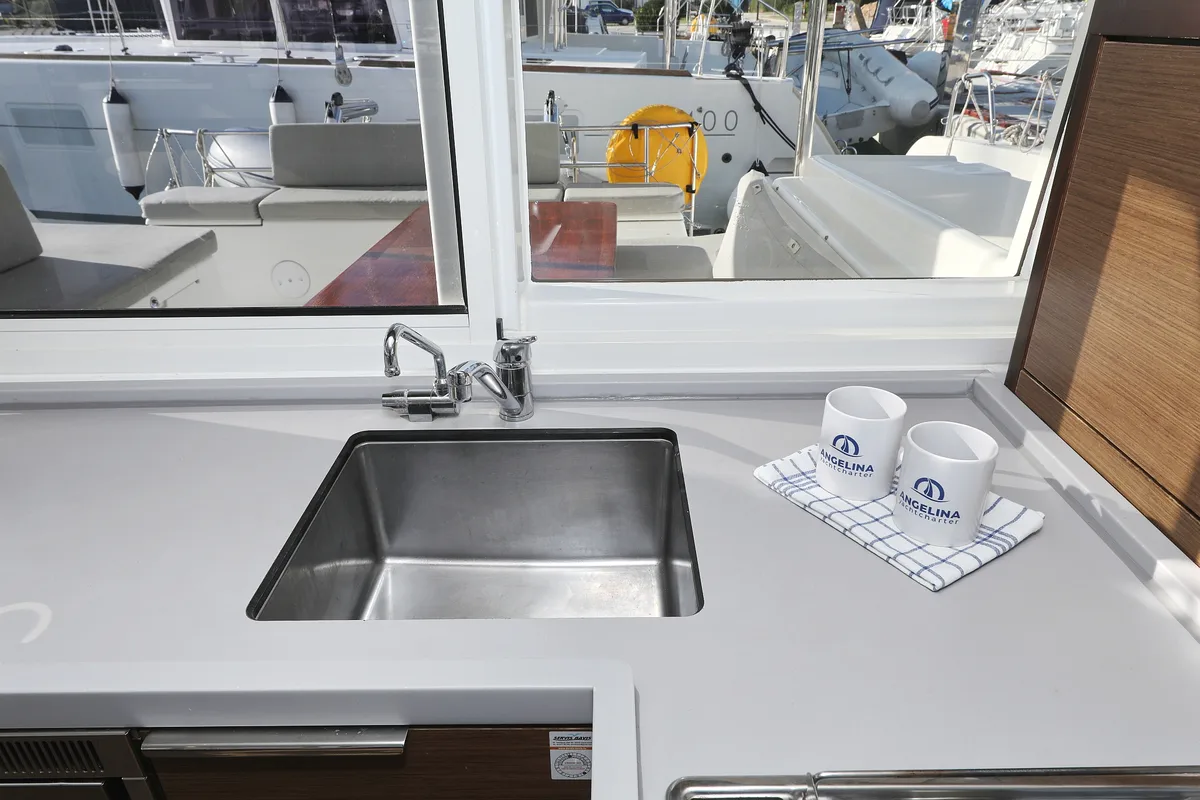 Galley of La Luna, a Lagoon 40 catamaran at Općina Sukošan, Croatia