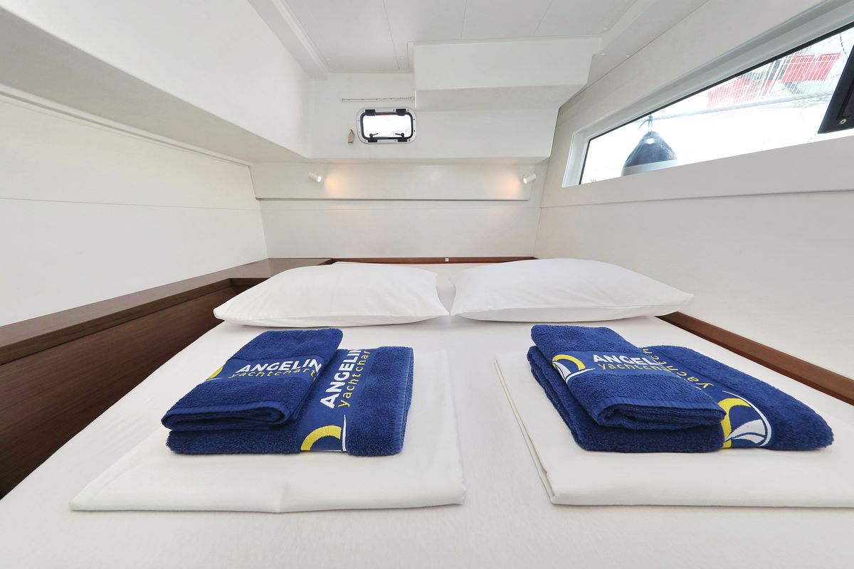 Cabin on La Luna, a Lagoon 40 catamaran at Općina Sukošan, Croatia