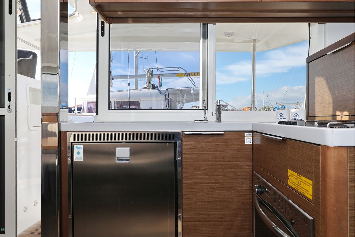 Galley of La Luna, a Lagoon 40 catamaran at Općina Sukošan, Croatia