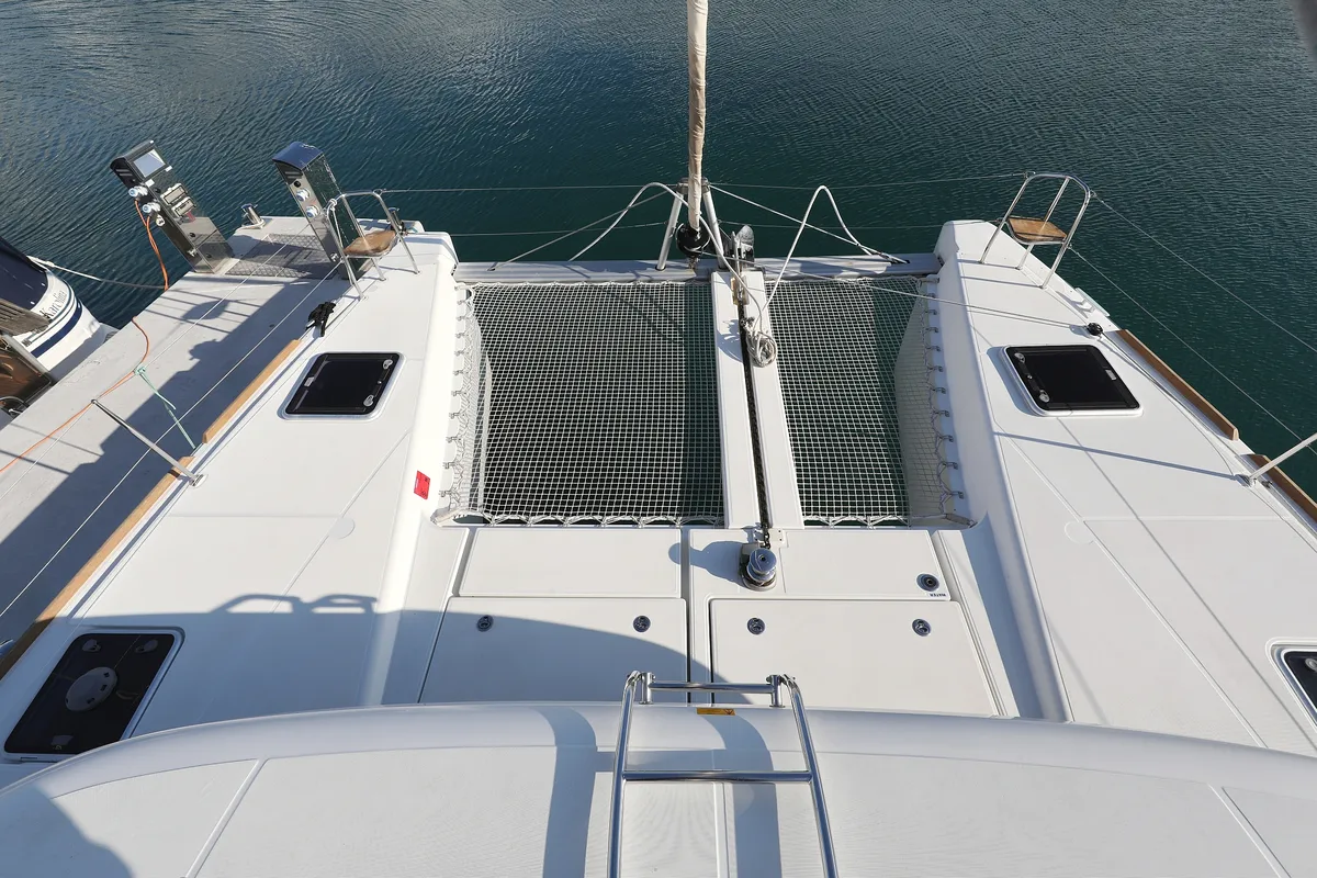 Deck of La Luna, a Lagoon 40 catamaran at Općina Sukošan, Croatia