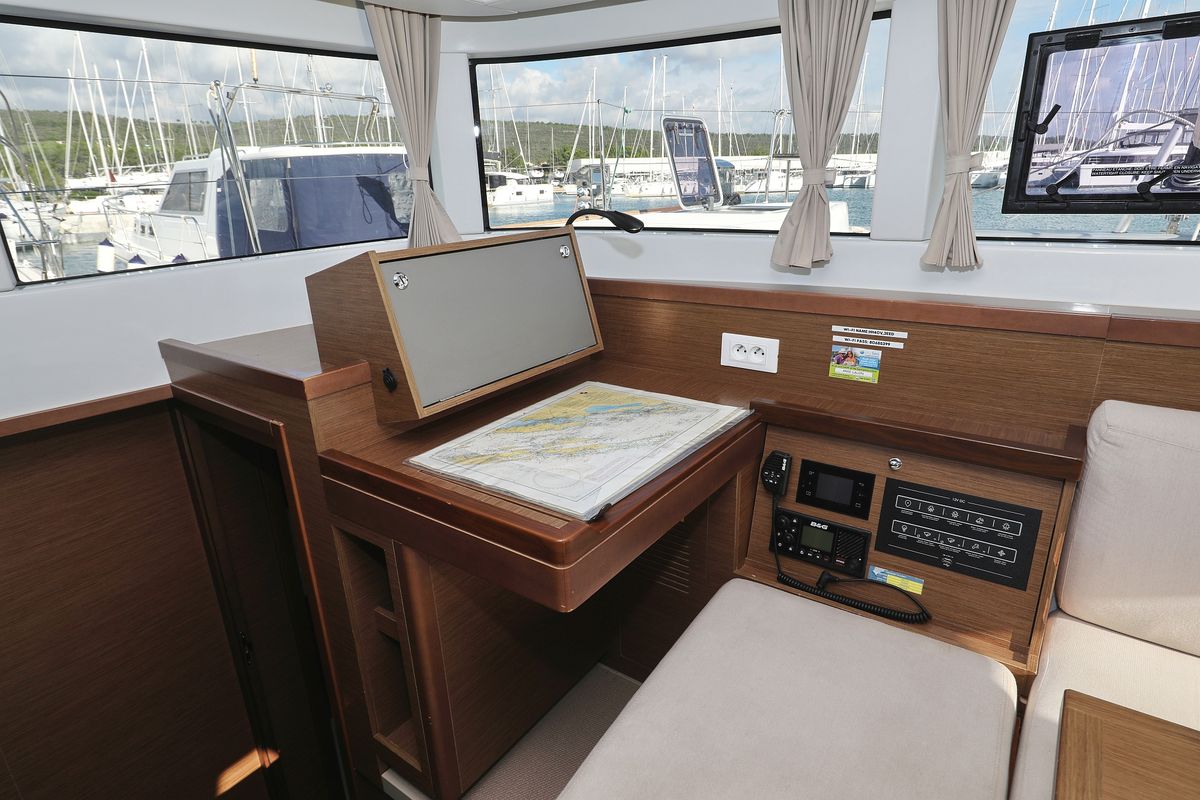 Salon of La Luna, a Lagoon 40 catamaran at Općina Sukošan, Croatia