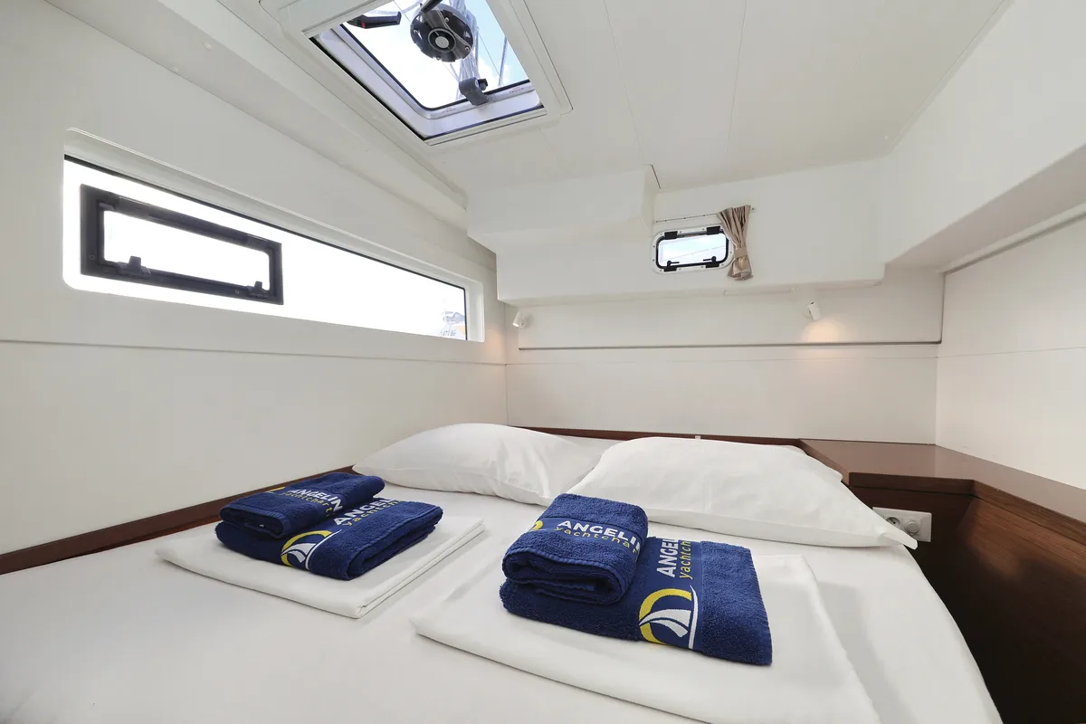 Cabin on La Luna, a Lagoon 40 catamaran at Općina Sukošan, Croatia