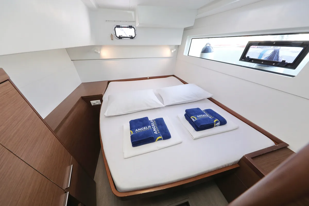 Cabin on La Luna, a Lagoon 40 catamaran at Općina Sukošan, Croatia