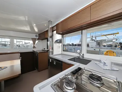 Galley of La Luna, a Lagoon 40 catamaran at Općina Sukošan, Croatia
