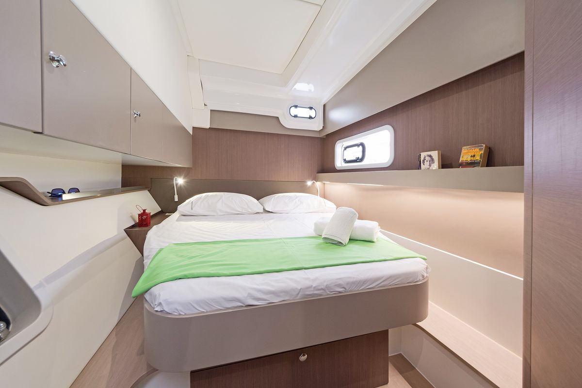 Cabin on Waterlily, a Bali Catspace catamaran at Municipal Unit of Lefkada, Greece