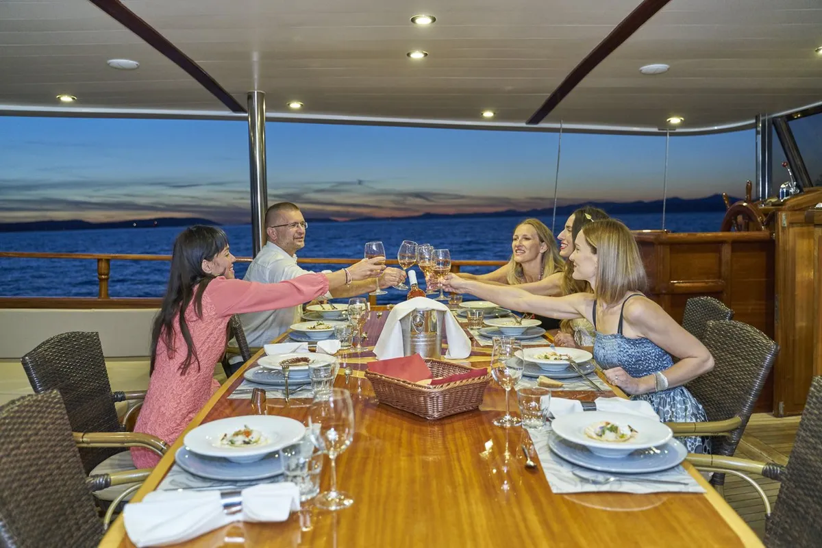 Deck of Morning Star, a Custom Made M/S Morning Star yacht at Split, Croatia