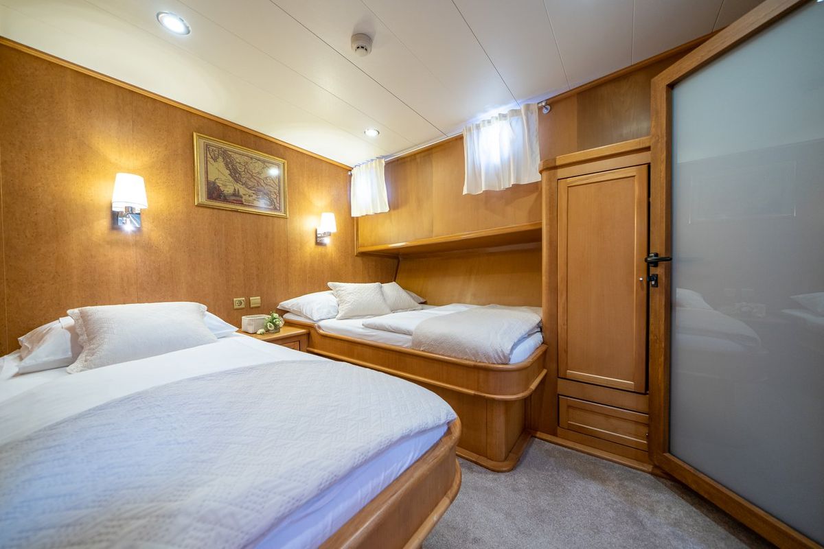 Cabin on Morning Star, a Custom Made M/S Morning Star yacht at Split, Croatia