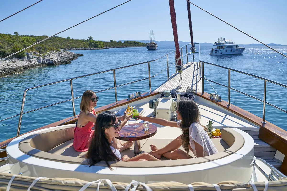 Deck of Morning Star, a Custom Made M/S Morning Star yacht at Split, Croatia