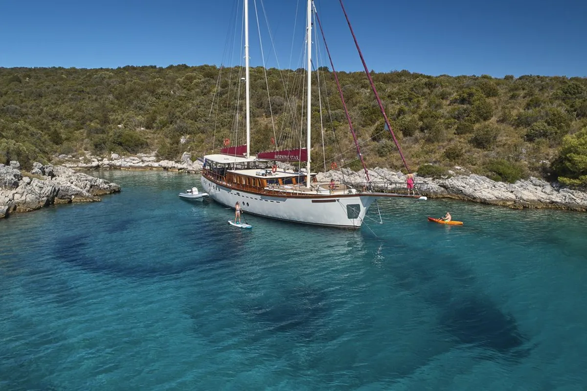 Exterior view of Morning Star, a Custom Made M/S Morning Star yacht at Split, Croatia