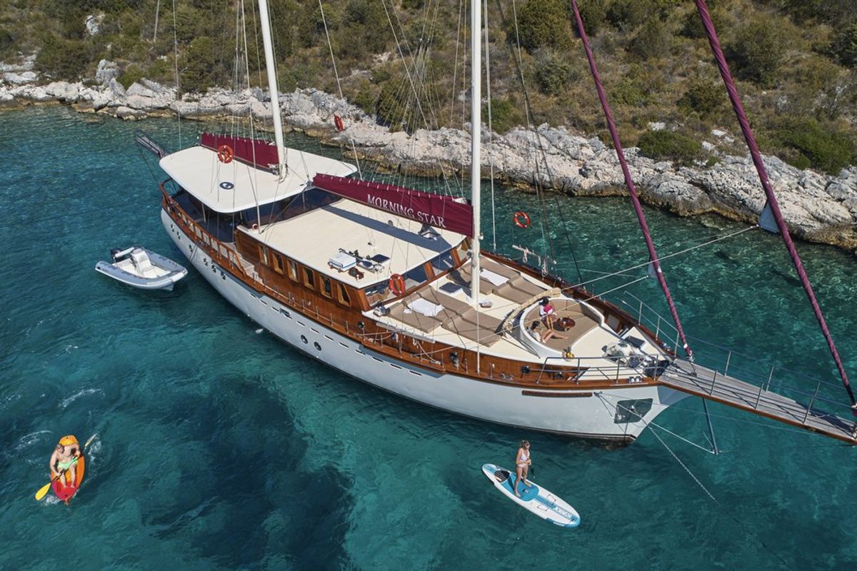 Exterior view of Morning Star, a Custom Made M/S Morning Star yacht at Split, Croatia