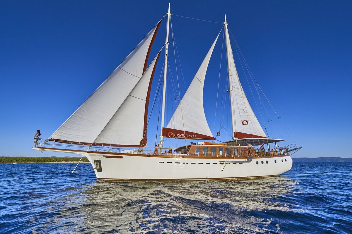 Exterior view of Morning Star, a Custom Made M/S Morning Star yacht at Split, Croatia