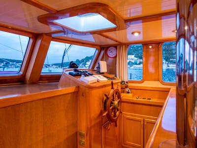 Cockpit of Morning Star, a Custom Made M/S Morning Star yacht at Split, Croatia