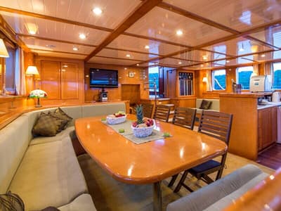 Salon of Morning Star, a Custom Made M/S Morning Star yacht at Split, Croatia