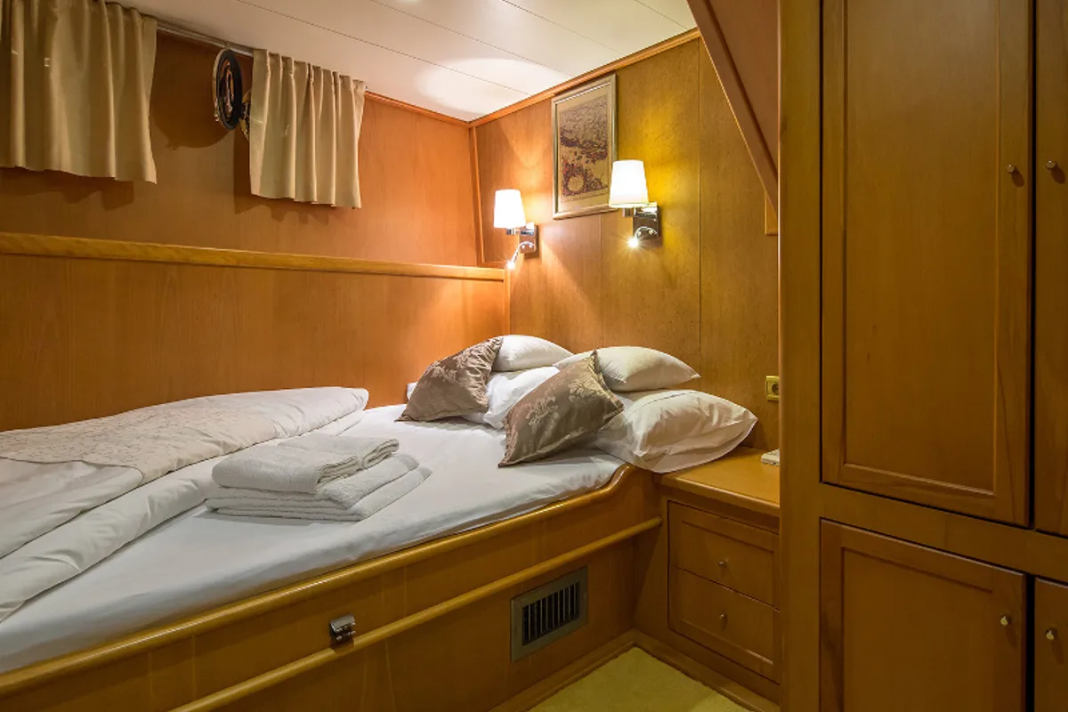Cabin on Morning Star, a Custom Made M/S Morning Star yacht at Split, Croatia