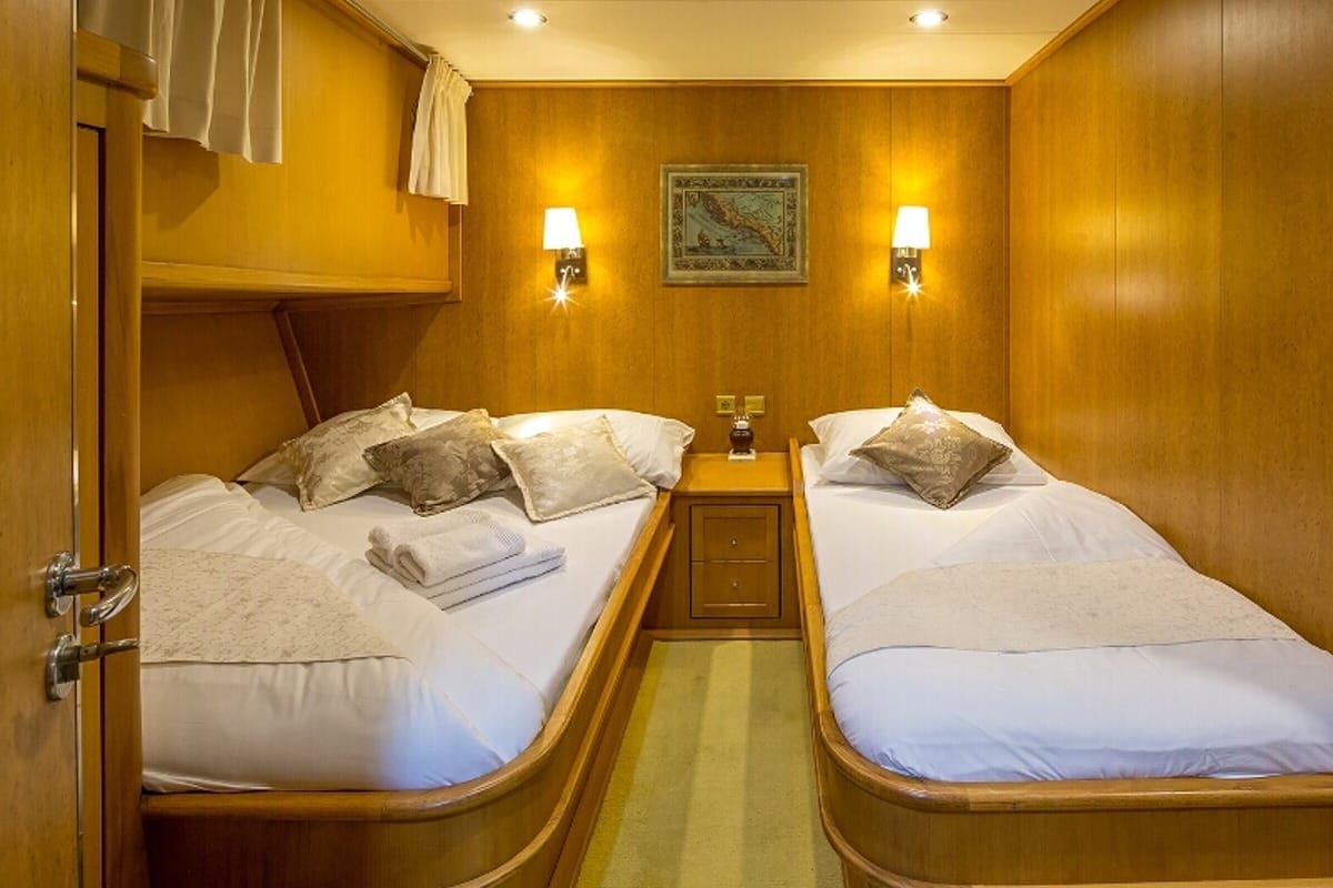 Cabin on Morning Star, a Custom Made M/S Morning Star yacht at Split, Croatia