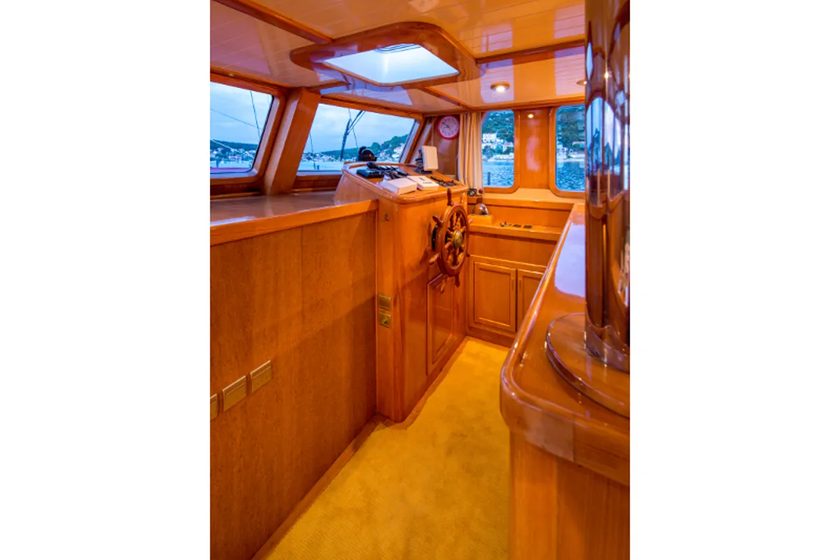 Cockpit of Morning Star, a Custom Made M/S Morning Star yacht at Split, Croatia