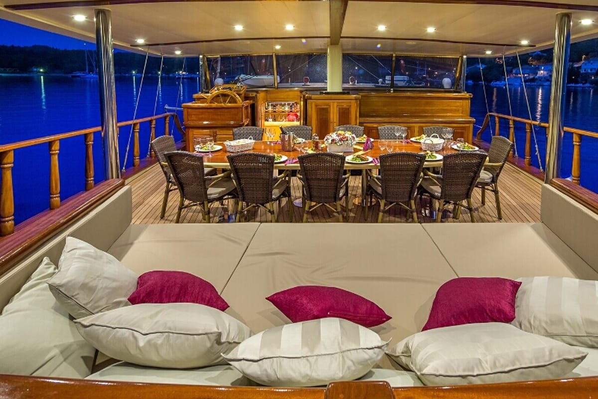 Deck of Morning Star, a Custom Made M/S Morning Star yacht at Split, Croatia