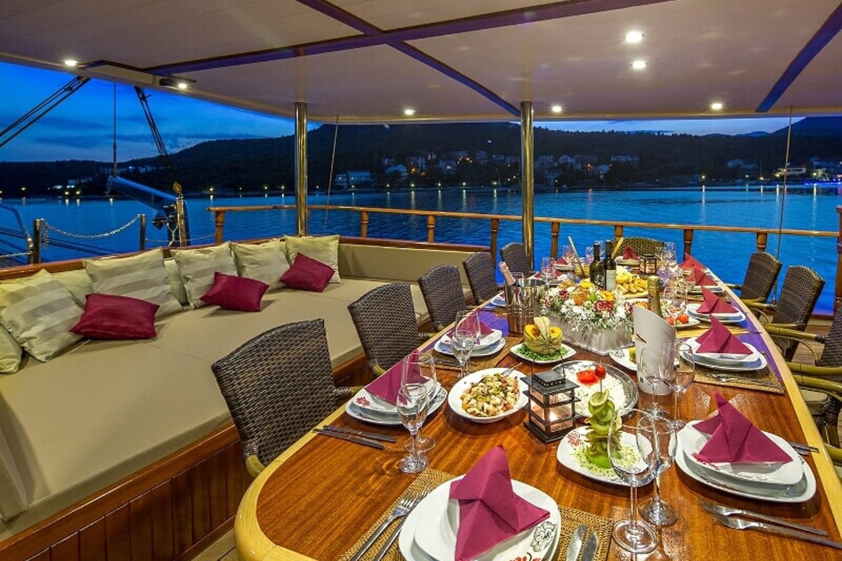 Deck of Morning Star, a Custom Made M/S Morning Star yacht at Split, Croatia