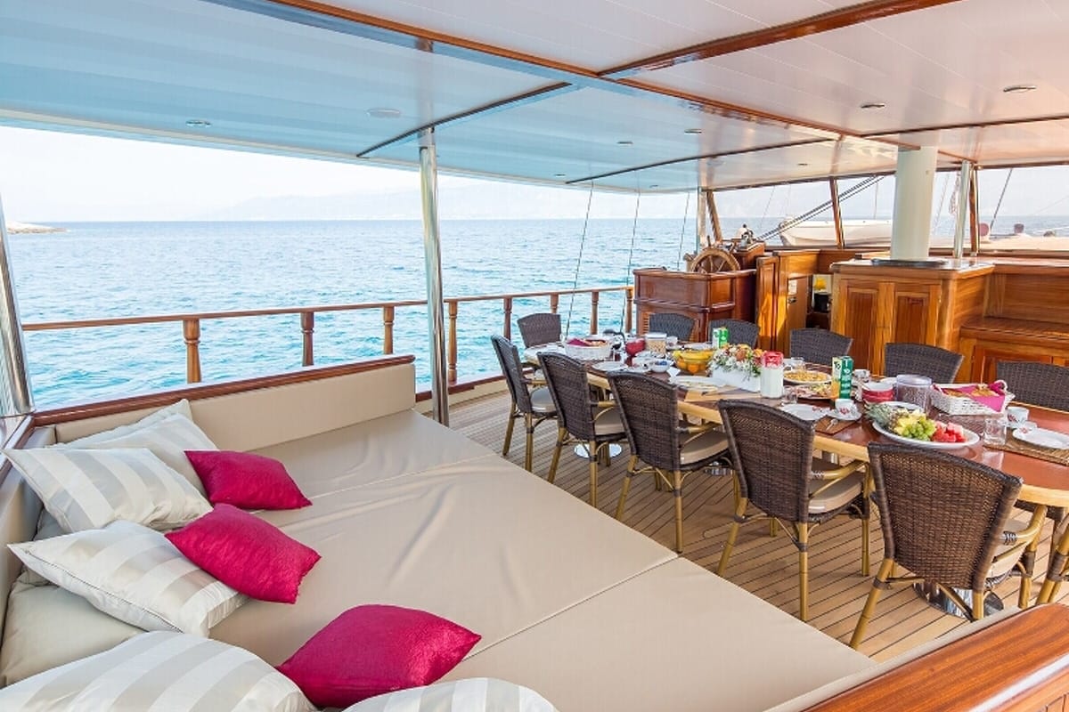Deck of Morning Star, a Custom Made M/S Morning Star yacht at Split, Croatia
