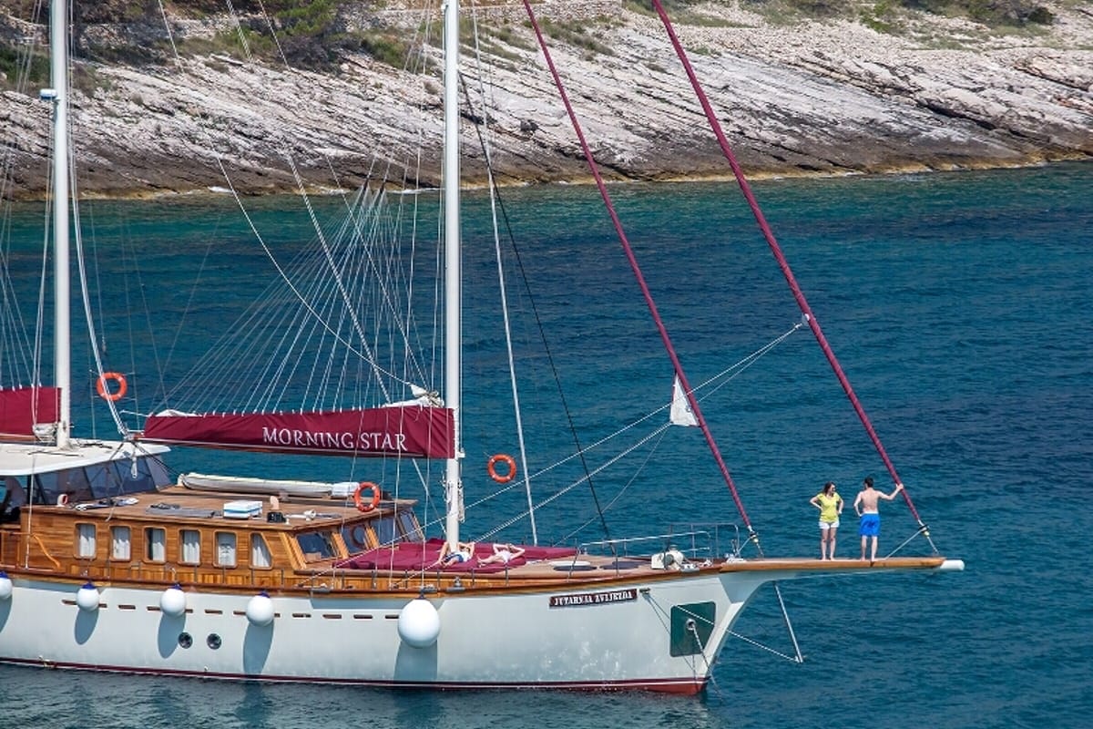 Exterior view of Morning Star, a Custom Made M/S Morning Star yacht at Split, Croatia