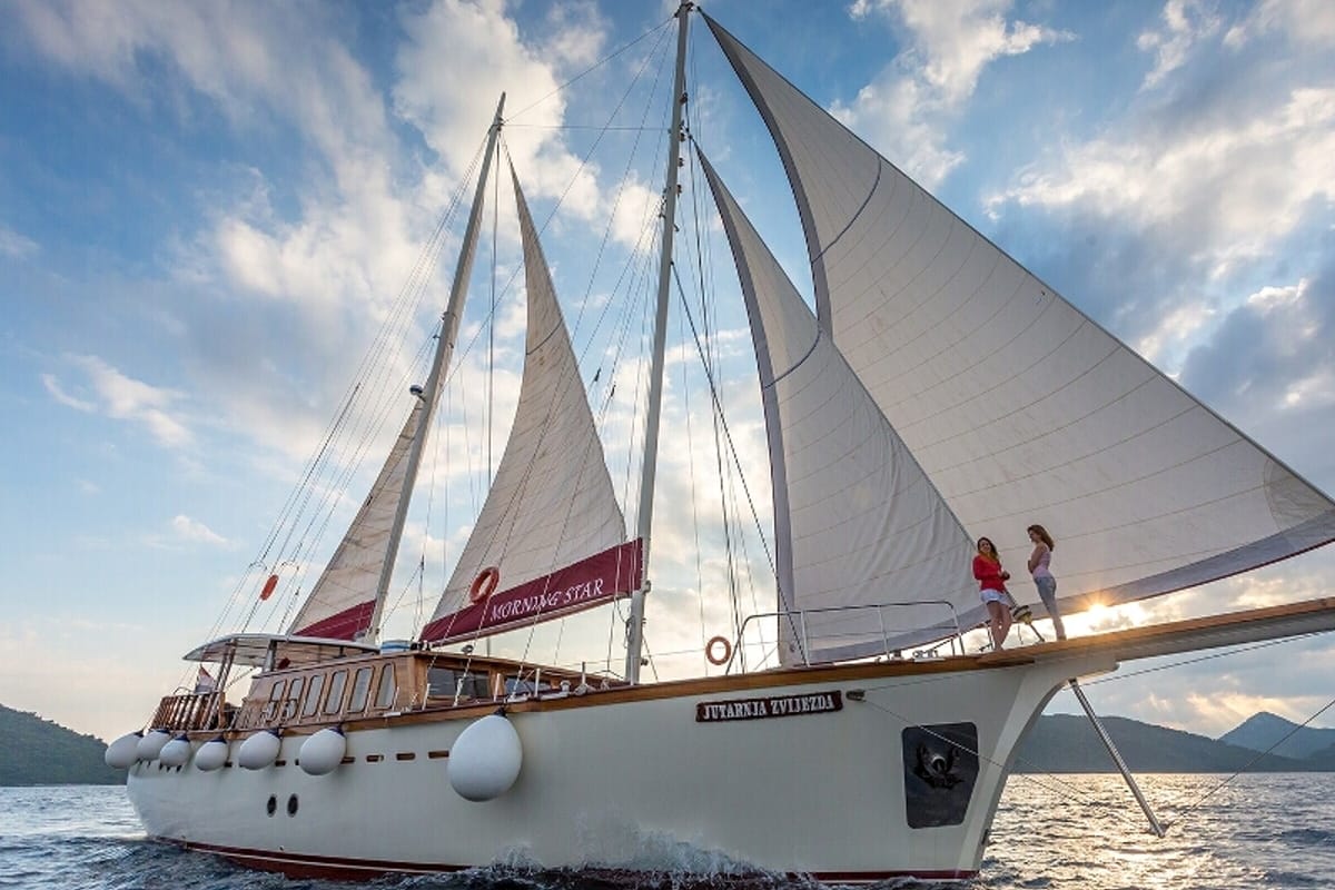 Exterior view of Morning Star, a Custom Made M/S Morning Star yacht at Split, Croatia