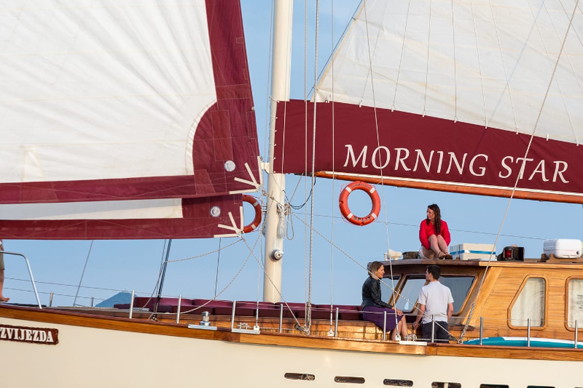 Deck of Morning Star, a Custom Made M/S Morning Star yacht at Split, Croatia