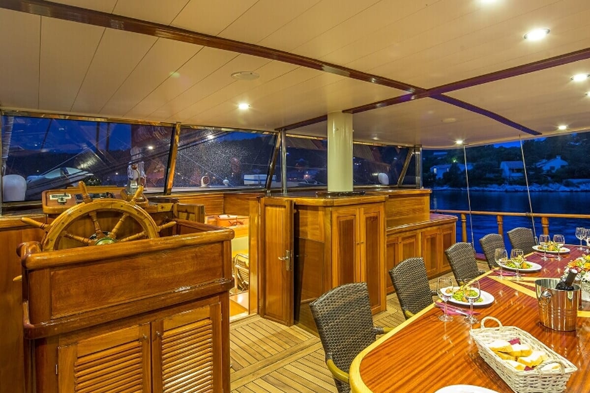 Deck of Morning Star, a Custom Made M/S Morning Star yacht at Split, Croatia