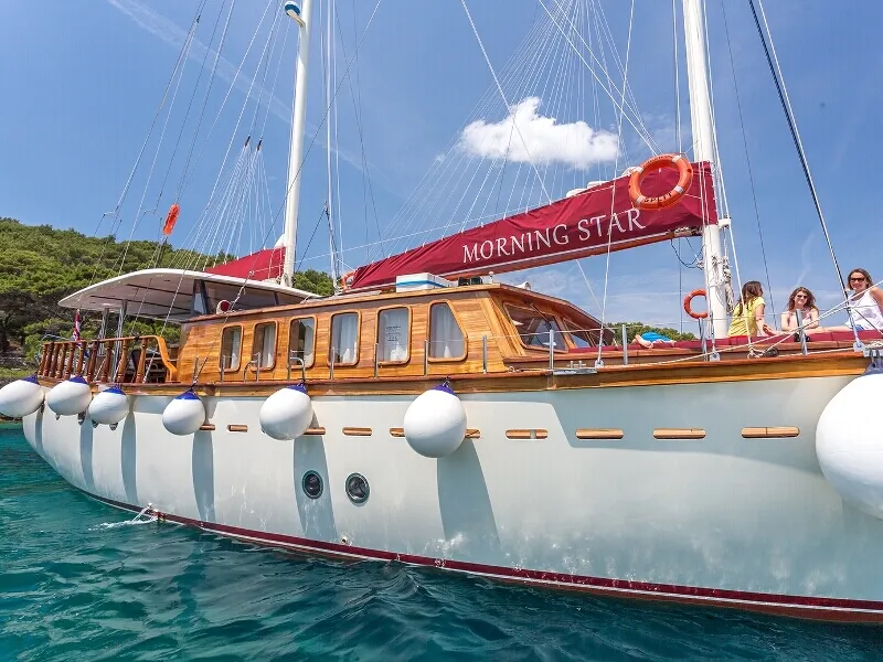 Exterior view of Morning Star, a Custom Made M/S Morning Star yacht at Split, Croatia