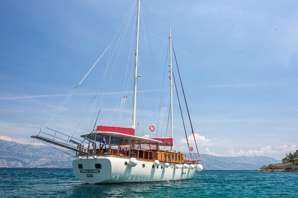Exterior view of Morning Star, a Custom Made M/S Morning Star yacht at Split, Croatia