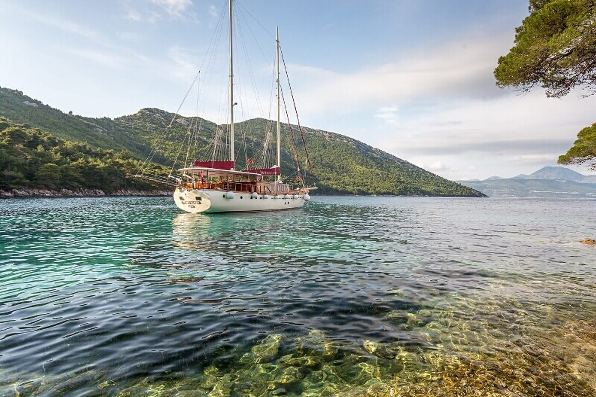 Exterior view of Morning Star, a Custom Made M/S Morning Star yacht at Split, Croatia