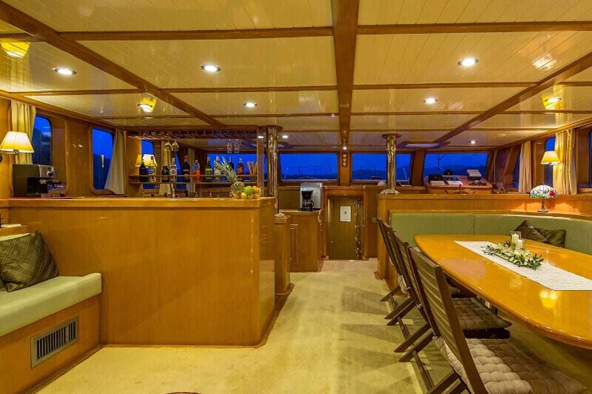 Salon of Morning Star, a Custom Made M/S Morning Star yacht at Split, Croatia