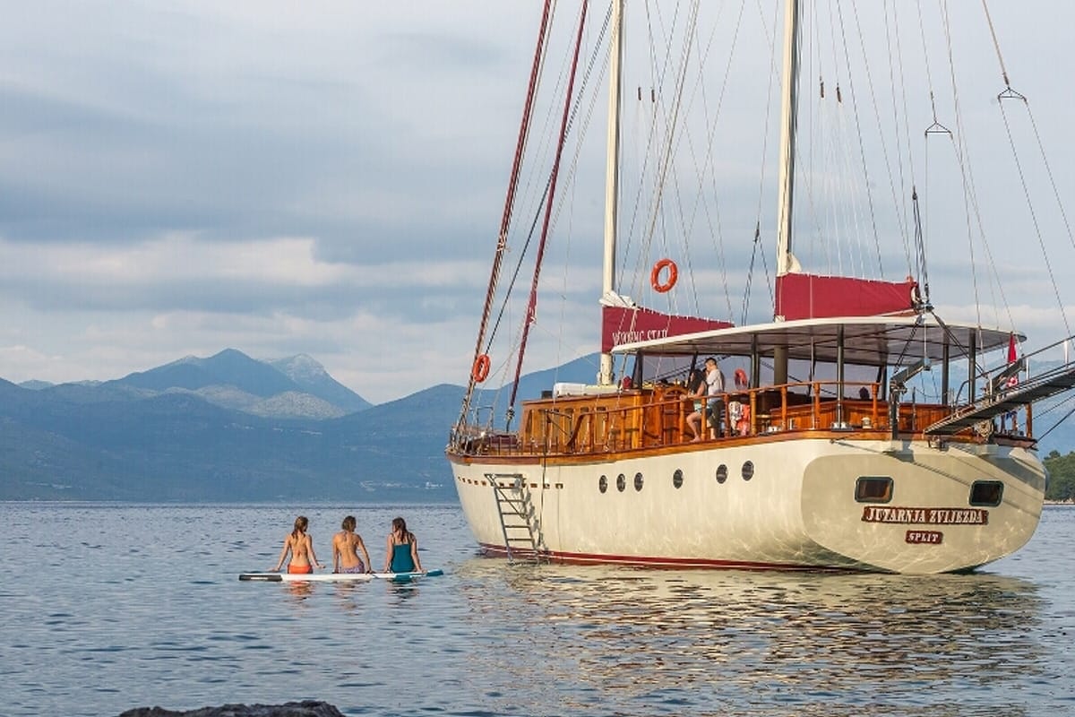 Exterior view of Morning Star, a Custom Made M/S Morning Star yacht at Split, Croatia