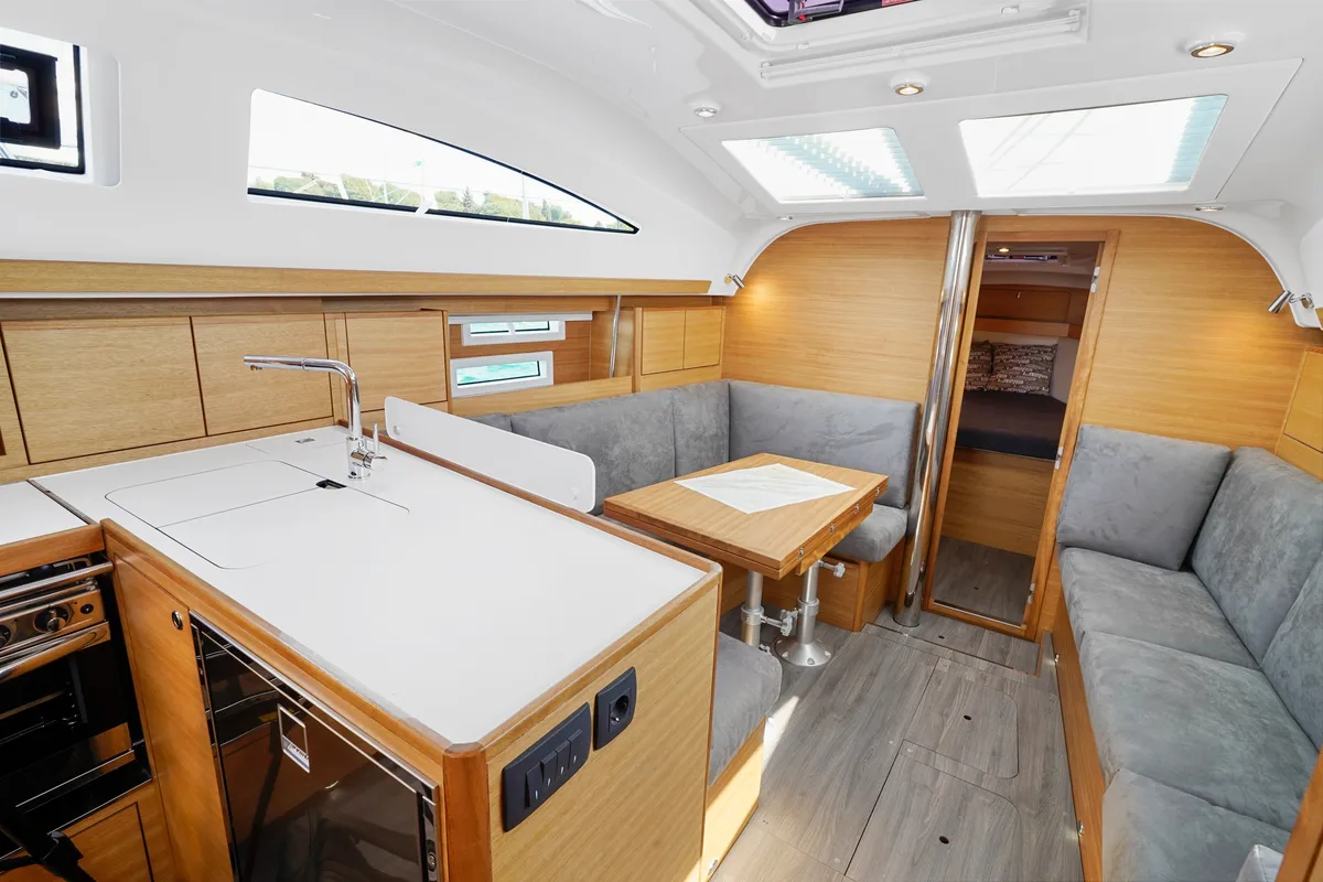 Galley of Micky, a Elan Impression 40.1 sailboat at Grad Pula, Croatia