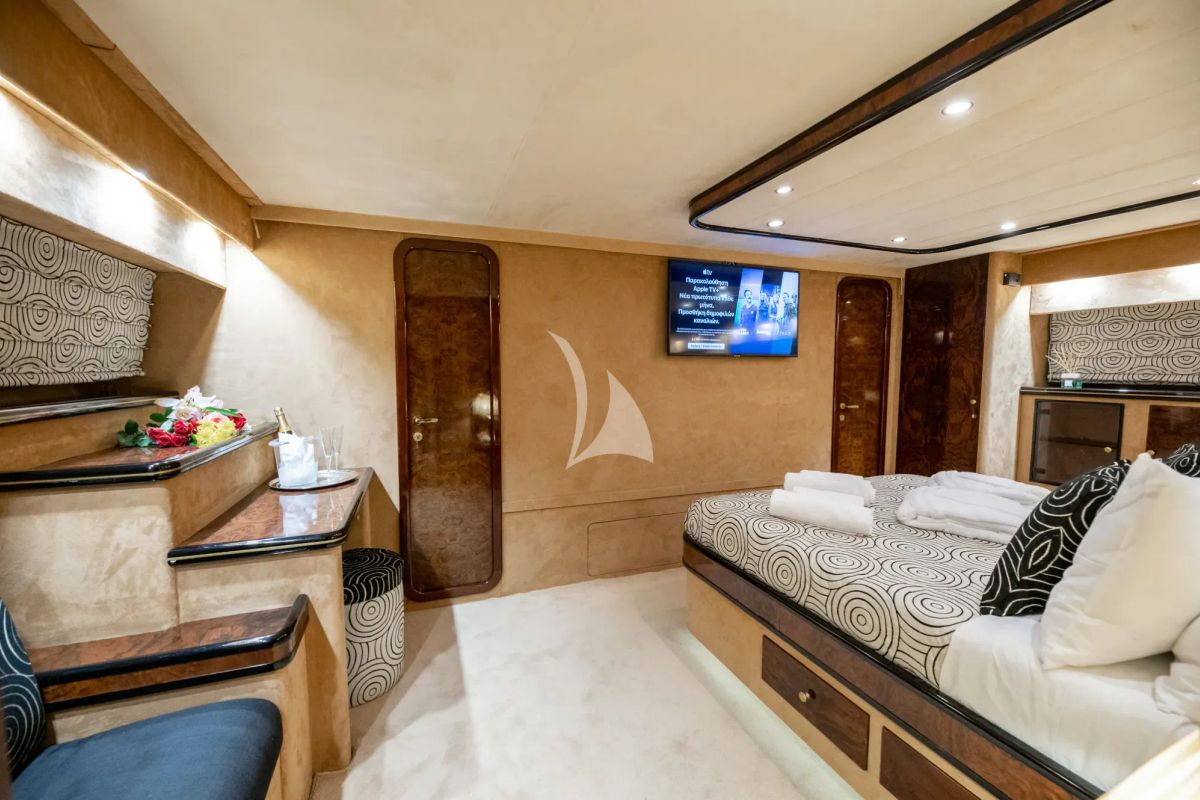 Cabin on Wish, a Alfamarine 90 yacht at Athens, Greece